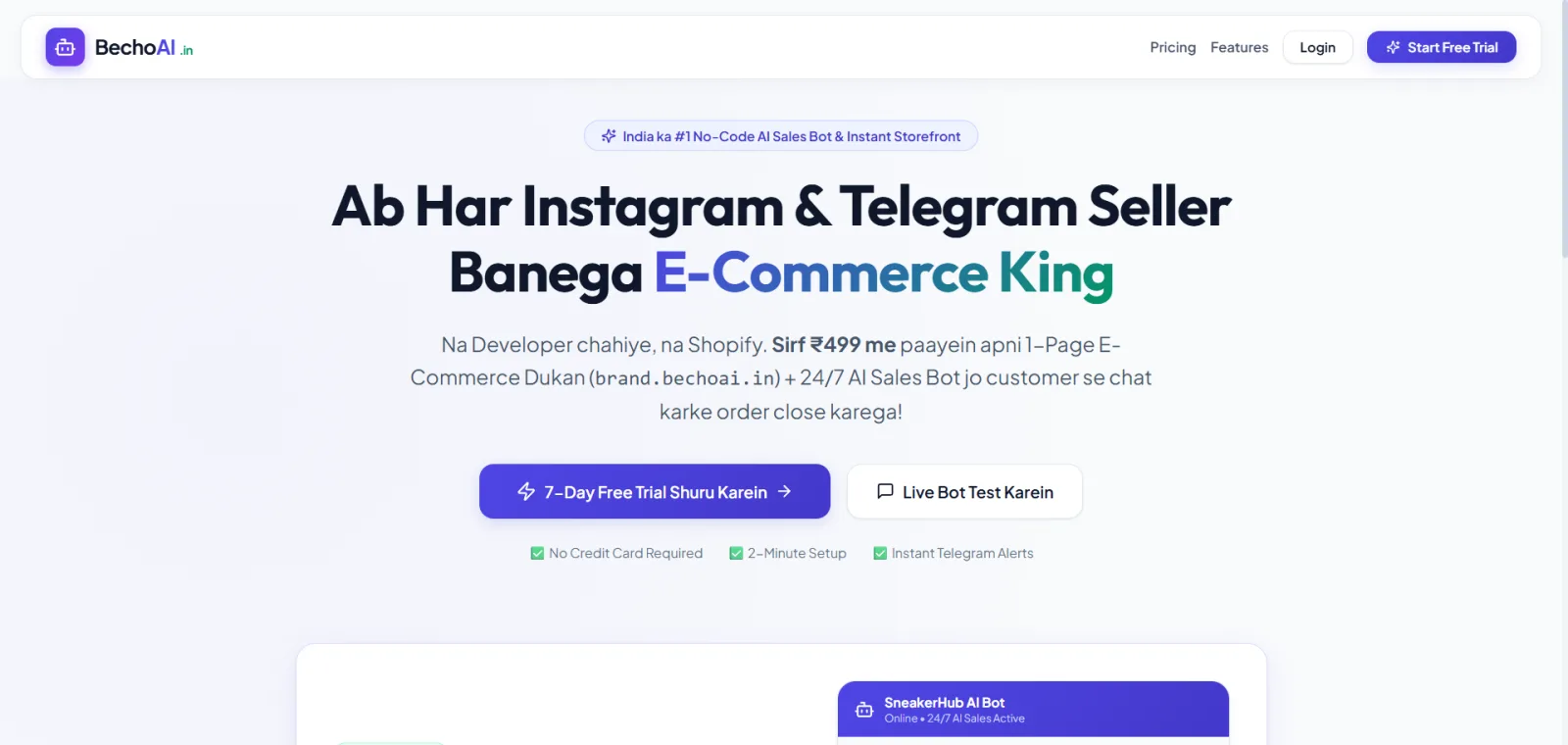 BechoAI — 24/7 Autonomous AI Sales Assistant & E-Commerce Cloud